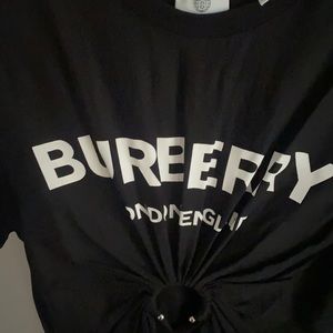Burberry
Virginia Logo T-Shirt w/ Gathered Cutout